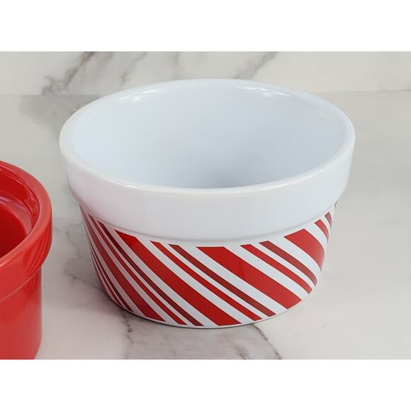 Celebrate It Christmas Ramekin Bakeware Serving Bowl 6oz Holiday Santa Dishes x3 - Picture 3 of 14